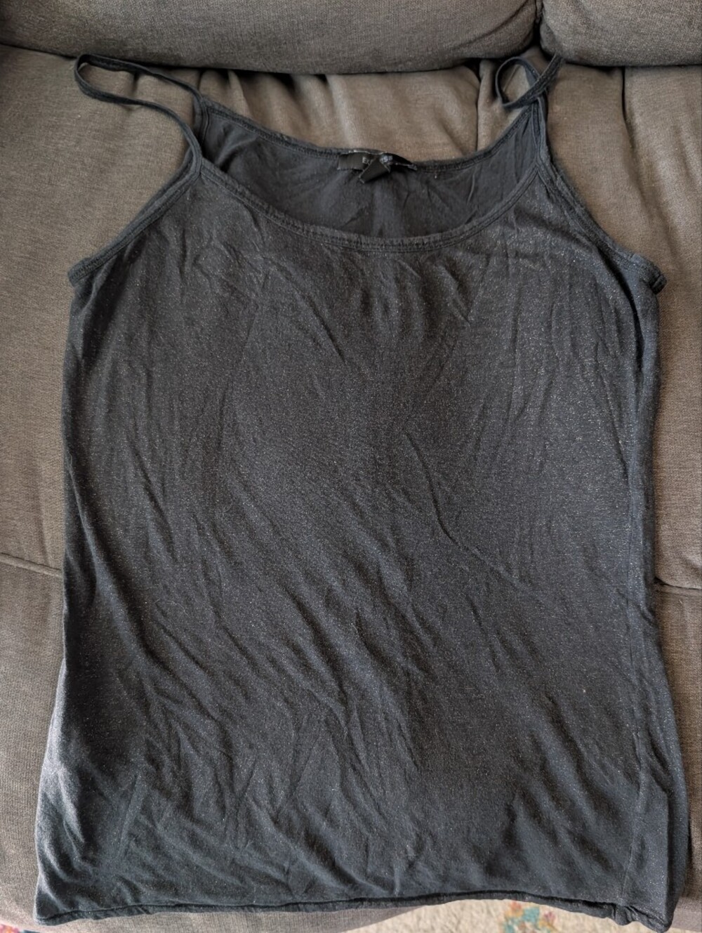 Express Black Sparkle Cami Tank